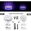 LOFTEK Submersible LED Lights with Remote RF(164ft),Full Waterproof Pool Lights for Inground Pool with Magnets, Suction Cups,3.35” Color Changing Underwater Lights for Ponds Battery Operated (4 Packs)