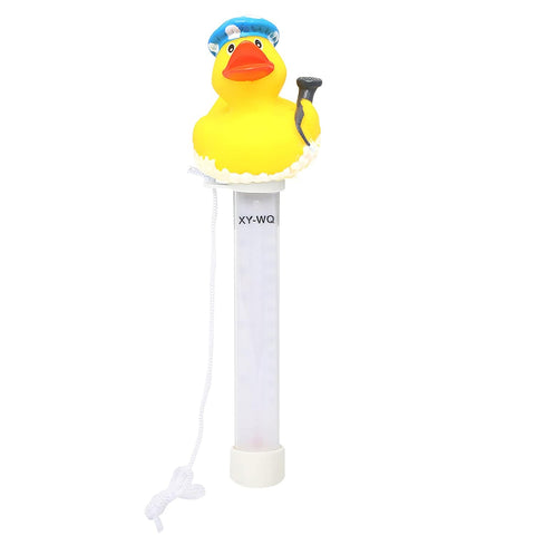 XY-WQ Schwimmendes Pool-Thermometer, großes Format, leicht ablesbar für die Wassertemperatur mit Schnur für Außen- und Innenschwimmbäder und Spas (Ente) 