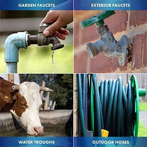 Freeze Miser 2 Pack - Outdoor Faucet Freeze Protection | Durable Replacement for Faucet Covers for Winter - Freeze Proof Outdoor Faucet Protector - Low Maintenance & Easy to Install - Saves