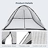 DEERFAMY Pond Net Dome, 10×14 FT Pond Cover with 2 Doors, Pond Mesh Tent with 4 Ropes, 16 Stakes, and Fiberglass Poles, Pond Netting for Koi, Outdoor Ponds, Pool and Gardens, Black