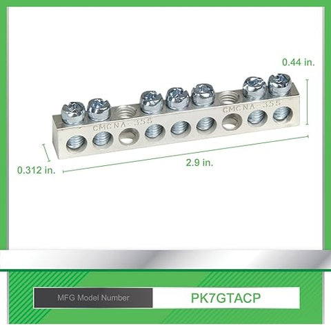 Square D – PK7GTACP Erdungsschienen-Set mit 7 Anschlüssen 