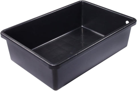 Laguna Plastic Heavy Duty Rectangular Basin, 60-Gallon, Black