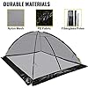 Happybuy Pond Cover Dome, 9x12 FT Garden Pond Net, 1/2 inch Mesh Dome Pond Net Covers with Zipper and Wind Rope, Black Nylon Pond Netting for Pond Pool and Garden