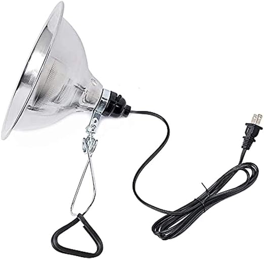 Simple Deluxe HIWKLTCLAMPLIGHTM Klemmlampenleuchte mit 8,5-Zoll-Aluminiumreflektor, bis zu 150 Watt, E26-Fassung (keine Glühbirne im Lieferumfang enthalten), 6 Fuß 18/2 SPT-2-Kabel, 1er-Pack, Silber 