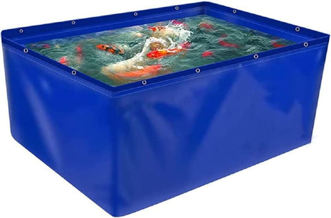 WANLIAN Fish Pond,Canvas fish pond with Grommets,Fish Tank,Foldable emergency Water storage Pool,portable koi pond,Large Aquaculture Pool,for Emergency water supply and drought resistance (BXL)