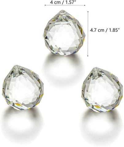 JIHUI Colgante de prisma de bola de cristal transparente atrapasueños 40 mm 