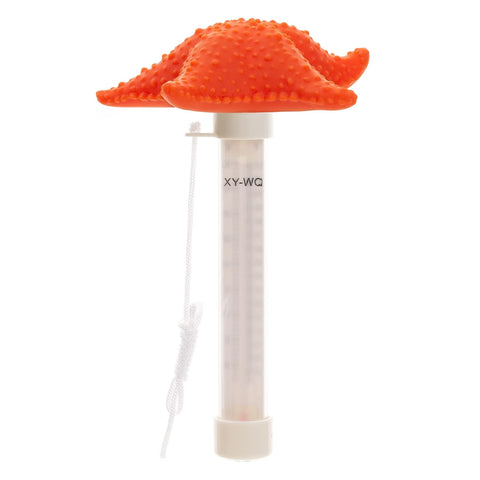 XY-WQ Schwimmendes Pool-Thermometer, großes Format, leicht ablesbar für die Wassertemperatur mit Schnur – Schwimmbäder, Spas, Whirlpools, Teiche und Whirlpools (Starfish05) 