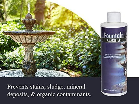 Sanco Industries Brunnenwasserklärer – 8 Unzen – Wasseraufbereitung für Brunnen und Vogelbäder, verhindert weiße Ablagerungen, Flecken, trübes Wasser, Schaum und andere Wasserbedingungen 