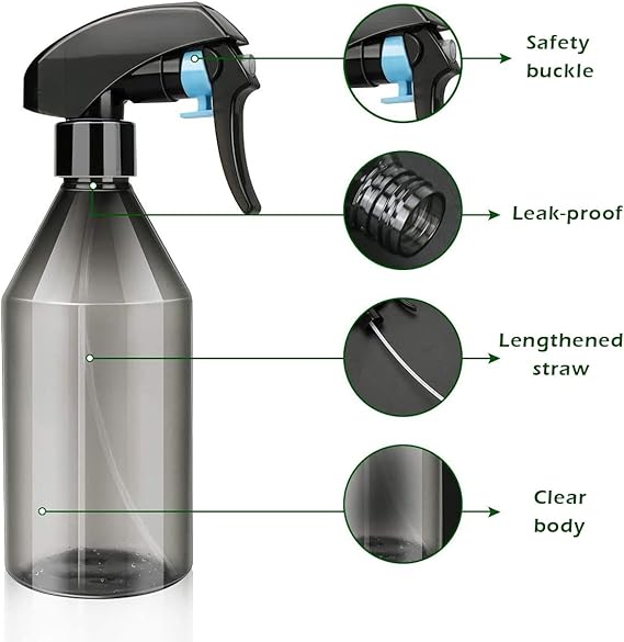 Plant Mister Wassersprühflasche – Feinnebel-Sprühflasche für Blumen, Pflanzen, Gartenarbeit, Reinigungslösungen – 284 ml, Kunststoff 