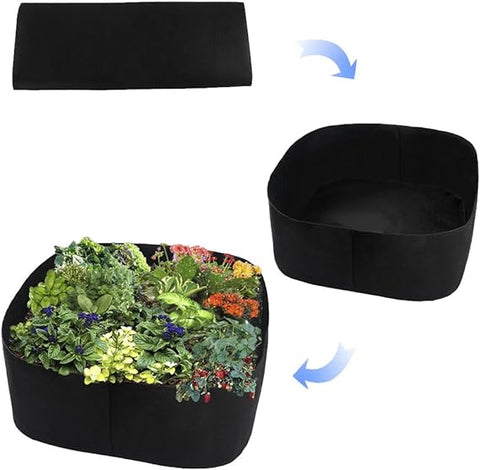 Fabric Raised Planting Bed, Garden Grow Bags Herb Flower Vegetable Plants Bed Rectangle Planter (2ft x 2ft)