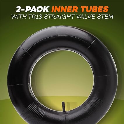 AR-PRO 4.80/4.00-8" Heavy Duty Replacement Inner Tube with TR-13 Straight Valve Stem (2-Pack) - for Wheelbarrows, Mowers, Hand Trucks and More