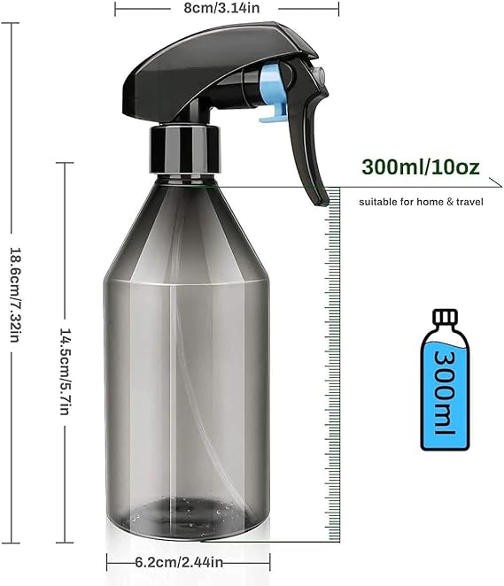 Plant Mister Wassersprühflasche – Feinnebel-Sprühflasche für Blumen, Pflanzen, Gartenarbeit, Reinigungslösungen – 284 ml, Kunststoff 