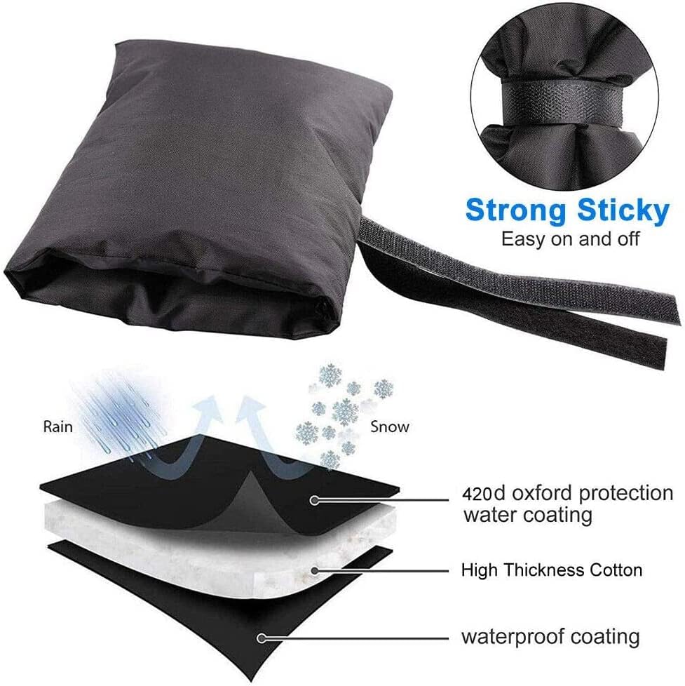 Outdoor Faucet Cover for Winter - Pro 7.1"W x 10.6"H Outdoor Water Faucet Cover Socks for Winter Freeze Protection Pipe Insulation Reusable Waterproof Insulated Spigot backflow Cover,Black (2)