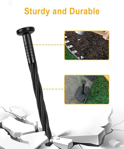 Meboyz 50-Pack Plastic Edging Stakes, 8-Inch Edging Spikes, Spiral Nylon Landscape Anchoring Spikes for Paver Edging, Weed Barrier, Artificial Turf & More Weed Barrier, Artificial Turf & More.