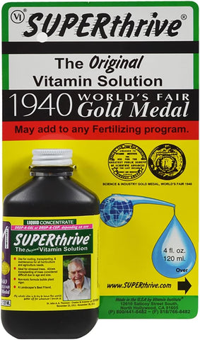 SUPERthrive The Original Vitamin Solution - Concentrado líquido, puede agregarse a cualquier programa de fertilización, 4 fl. onz. 