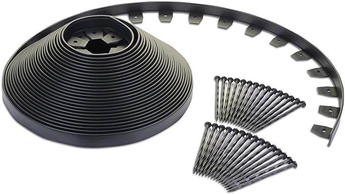 EasyFlex Heavy Duty No-Dig Kantenset – 100 Fuß, Schwarz 