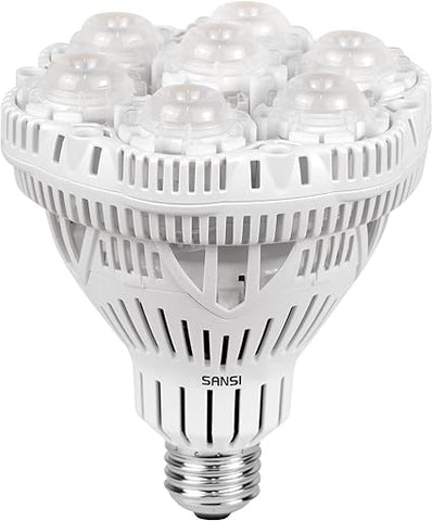 SANSI Grow-Glühbirne mit COC-Technologie, PPF 65,6 umol/s LED-Vollspektrum, 36-W-Wachstumslampe (400-Watt-Äquivalent) mit optischer Linse für hohe PPFD, energiesparende Pflanzenlichter für die Aussaat und den Anbau 