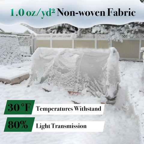 kopotma 10Ftx30Ft Winter Plant Covers Freeze Protection, Raised Garden Bed Cover for Winter, Frost Cloths for Outdoor Plants Plant Blankets Frost Covers Floating Row Cover
