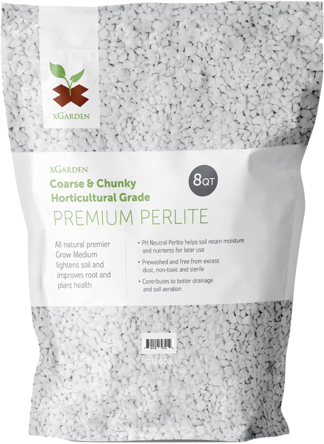 xGarden 8 Quarts Premium-Perlit in Gartenbauqualität – grob und grob 
