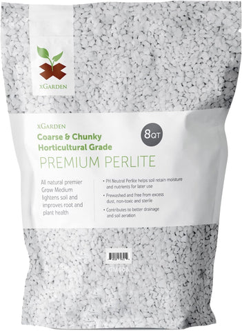 xGarden 8 Quarts Premium-Perlit in Gartenbauqualität – grob und grob 