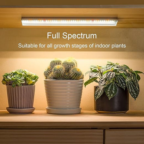 FOXGARDEN Wachstumslicht, Vollspektrum-Pflanzenlichtstreifen für Zimmerpflanzen, 96 helle LED-Wachstumslampe mit automatischem Ein-/Aus-Timer 4/8/12 Stunden, 4 dimmbare Helligkeiten 