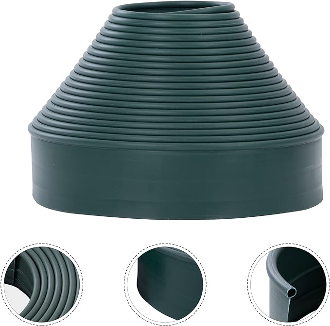 Landschaftskanten-Set, 18,2 m, 10,2 cm hoch, Gartenrandeinfassung, Kunststoff, grün, für Garten, Blumenbeete, Rasen, Hof, mit Verbindungsstücken und kostenloser Gartenschere 