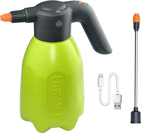 HIFAY ES2-PRO Botella pulverizadora eléctrica de 2 l/0,5 galones, pulverizador con batería recargable, 60 botellas con una sola carga, pulverizador automático para plantas, pulverizador de bomba, regadera interior para plantas 