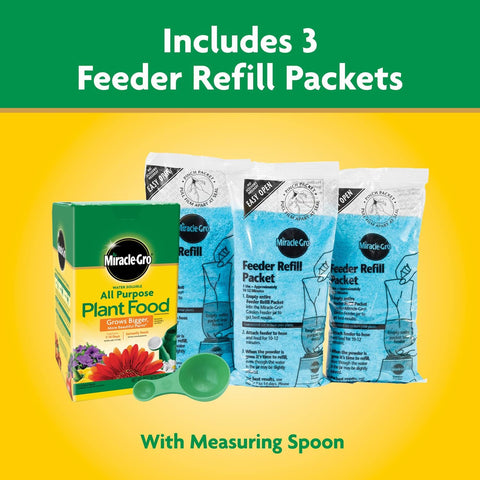 Miracle-Gro Alimento vegetal multiusos soluble en agua, fertilizante para flores, verduras o árboles de interior o exterior, 3 libras. 