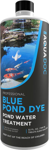 Blue Pond Dye - Get Beautiful, Fish-Friendly Pond Water - AquaDoc Pond Supplies