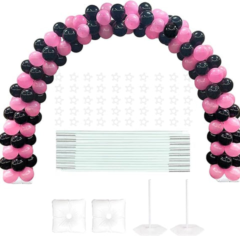 YALLOVE Kit de soporte para arco de globos de 21 pies, combinación libre de ancho y alto (por ejemplo, 10 pies x 7,5 pies), conveniente para montar y desmontar 