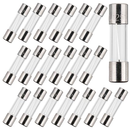 BOJACK F5AL125V 5x20 mm 5 A 125 V fuses 0.2x0.78 Inch 5 amp 125 Volt Fast-Blow Glass Fuses(Pack of 20 Pcs)