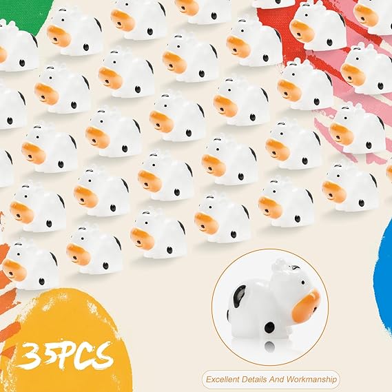 Aydinids 35 Stück Mini-Kuh-Figuren aus Kunstharz, Kuh-Miniatur-Tierfiguren, Feengarten, Miniatur-Moos-Landschaft, DIY-Handwerk