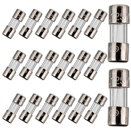 BOJACK Mini Fuse 3.6x10mm 3A 3amp 125V 0.14x0.39 Inch F3AL125V Fast-Blow Glass Fuses(Pack of 20 Pcs)