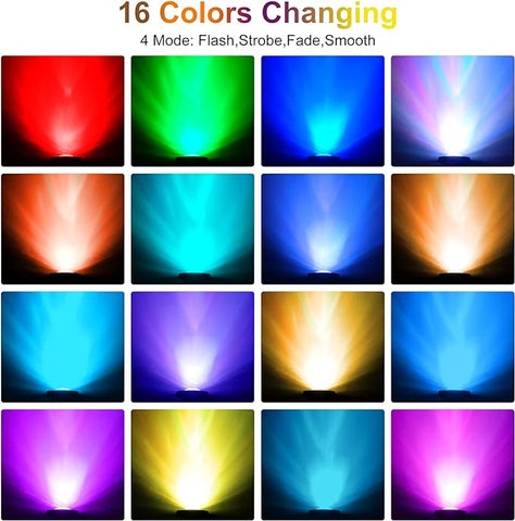 CREPOW RGB Pond Lights, Super Bright LED Underwater Submersible Colorful Landscape Spotlights, 98ft Remote Control IP68 Waterproof Fountain Lights for Fish Aquarium Tank Garden Yard Pool (Set of 5)