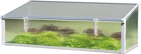 Juwel 20342 Thermal Cold Frame 130 x 60 cm UV Resistant Hollow Panels for Timber Raised Beds Easy Assembly Transparent