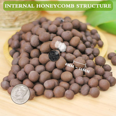 Halatool 10 LB Bio-Tonkiesel 4 mm-16 mm Leca für Pflanzen 100 % natürliche Hydroton-Tonkiesel für Hydrokultur-Anbau, Gartenarbeit, Orchideen, Entwässerung, Dekoration, Aquaponik 