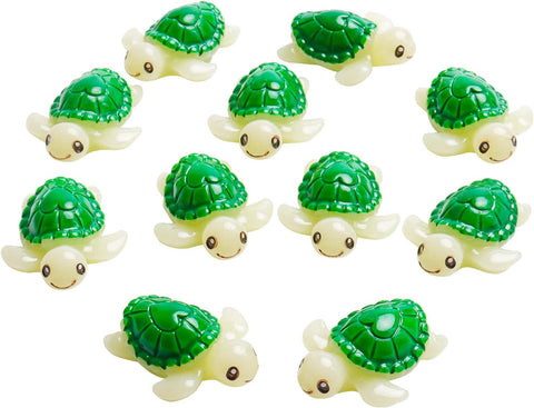 X Hot Popcorn 30 PCS Mini Green Turtle Tortoise Turtle Figure Sea Turtle Miniature Turtle for Fairy Garden Mini Tortoise Micro Landscape Decor Ornament