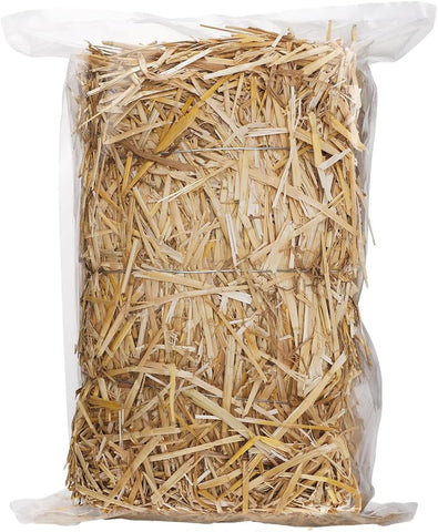 Natural Wheat Straw - 1 LB Dry Straw, Clean and Soft Decorative Straw Bale for Stray Cats Dogs Yard Farm Pets Garden Mulch Grass Cover