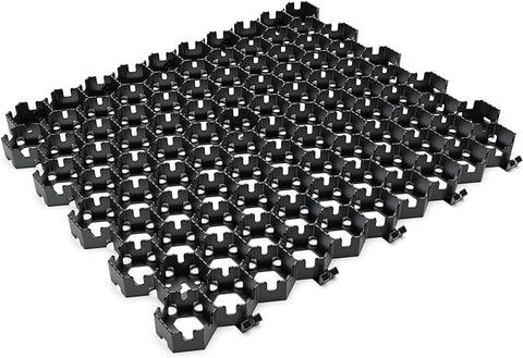 Vodaland Permeable Pavers - HexPave Grass & Gravel Permeable Paver System - 100% Recycled PPE Plastic Pavers, Handles 27,000 lbs, 1" Depth, 65 s.f / 22 Units