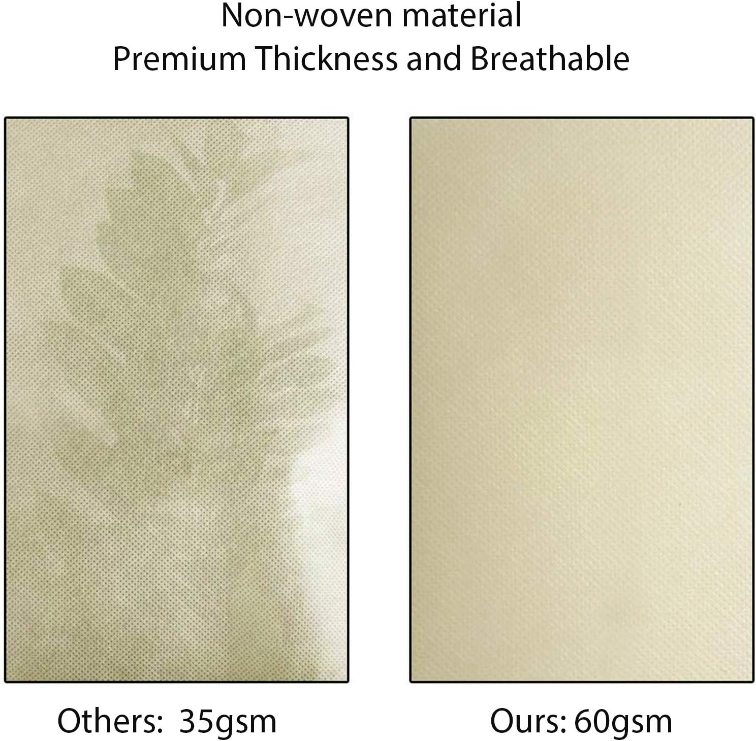 MIXC Plant Covers Freeze Protection, 47.2''×70.8'' Winter Cold Weather Frost Blankets Shrub Jacket with Drawstring Reusable Frost Protection Cloth for Outdoor Plants Fruit Tree Potted (2 Pack)