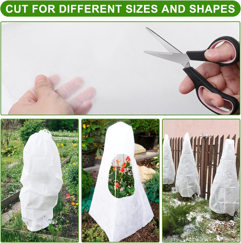 SOMXOY Cubierta para plantas de 10 x 50 pies, protección contra congelación, 1,06 oz/yd², manta gruesa de tela contra heladas, protector de plantas, cubiertas flotantes reutilizables para árboles para jardín al aire libre 