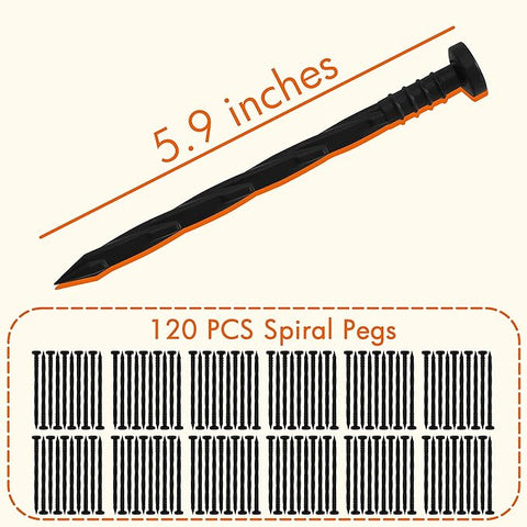 Gardzen 1.5" x100' No Dig Landscape Edging, Garden Edging Border Coil,Paver Edging Lawn Edging Comes with 120 Pcs Spikes