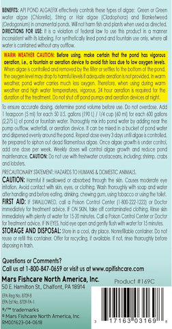 API POND ALGAEFIX Control de algas Botella de 1 galón 