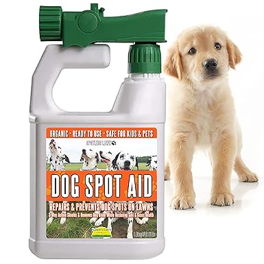 Nature's Lawn &amp; Garden – Spotless Lawn Dog Spot Aid – Beleben und schützen Sie Ihren Rasen vor Hundeurinverbrennungen – Beseitigen Sie verschüttete Flüssigkeiten und Streusalzschäden – Haustiersicher – 1 Qt mit Schlauchendsprüher 