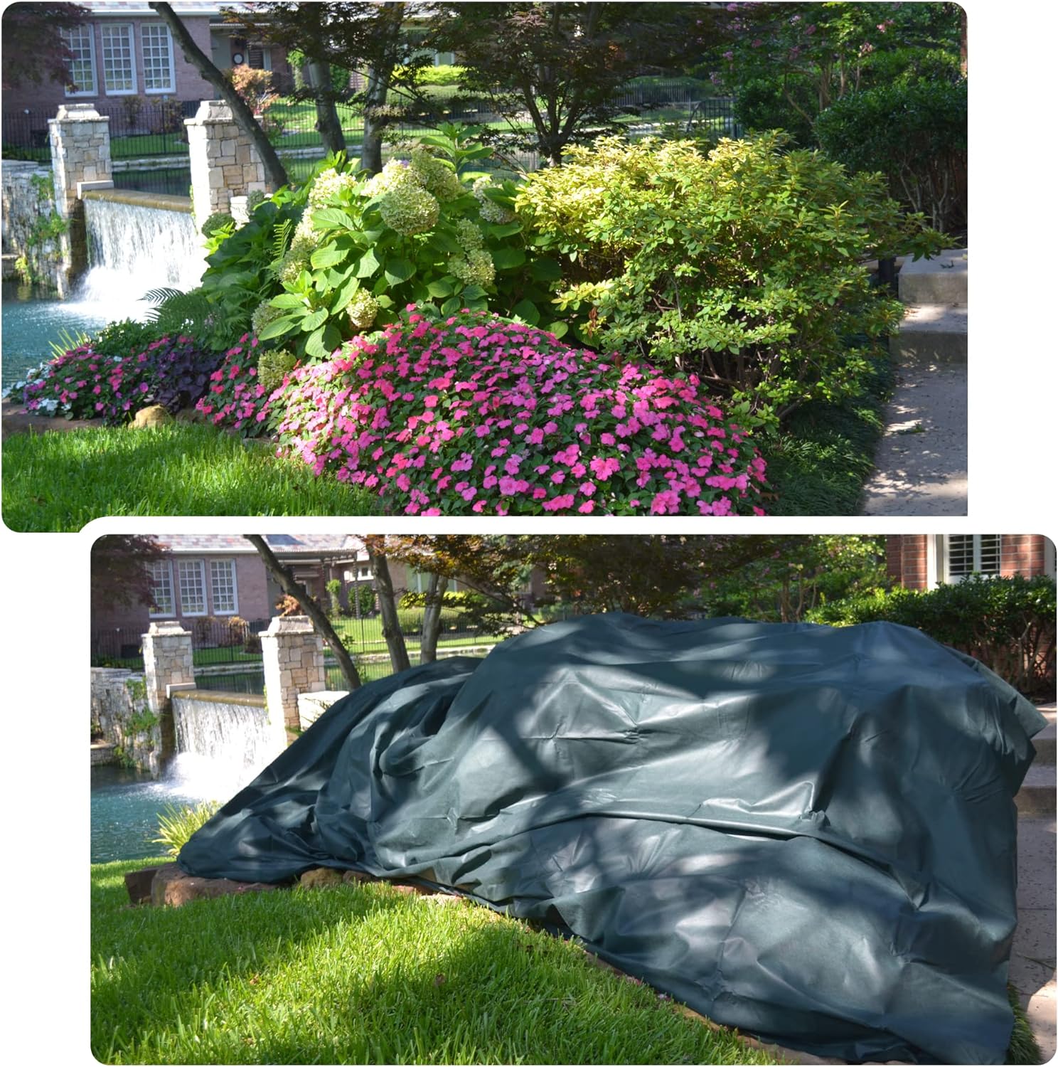 the Planket 11200 10 x 20 ft Frost Protection Plant Cover, Rectangular, Dark green