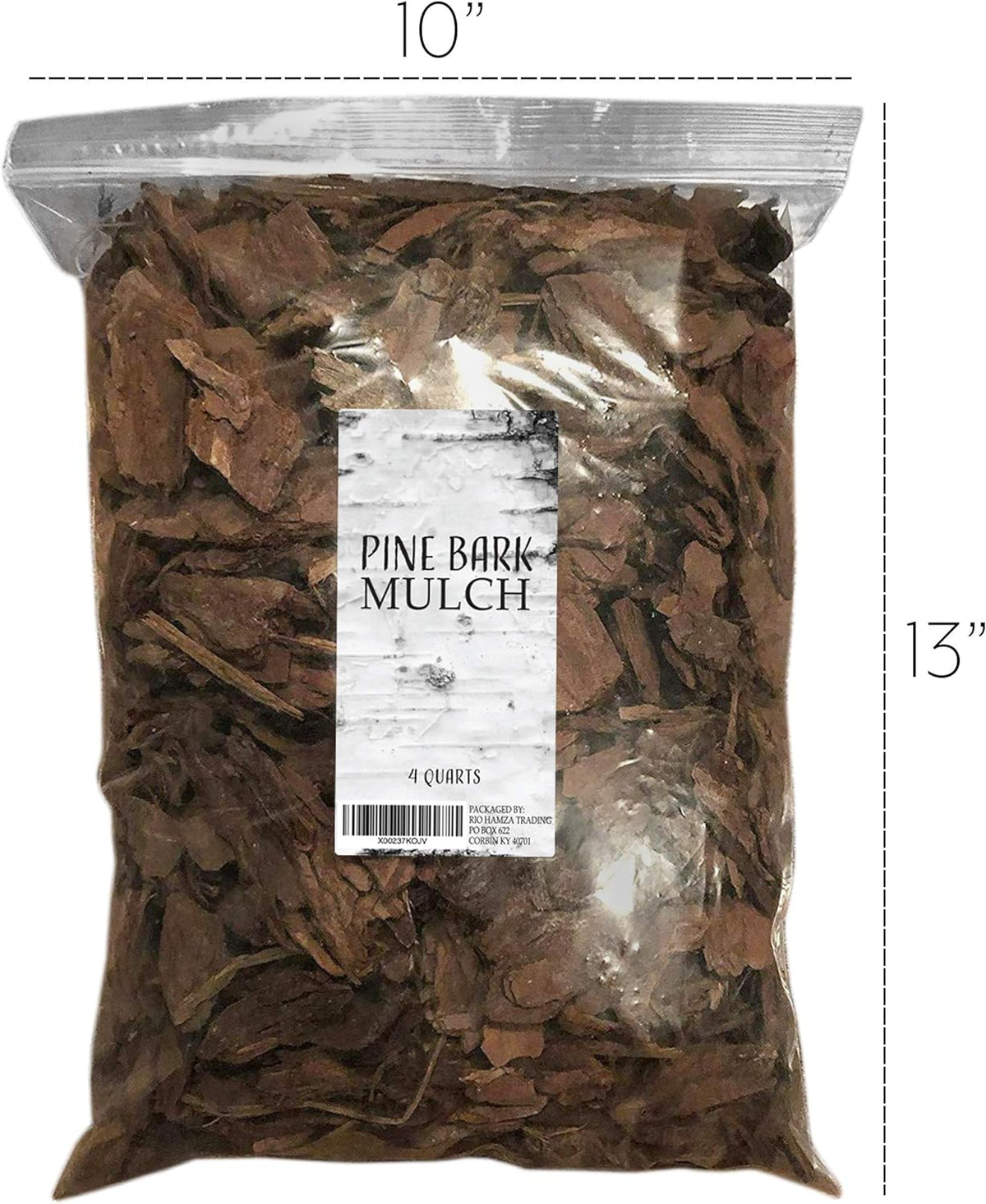 100 % natürliche Mulch-Nuggets aus Kiefernrinde (4 Quarts), kleine Mulch-Chips für die Gartenarbeit in Containern im Innen- und Außenbereich, ideal zur Bodenergänzung, Zimmerpflanzen-Mulch 