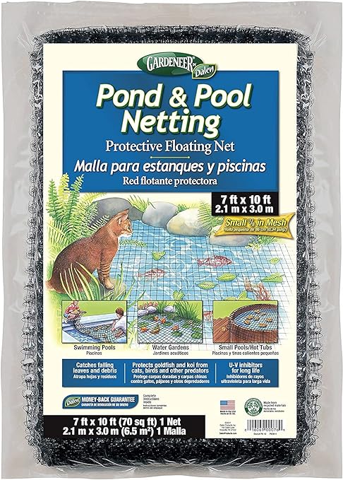 Dalen Pond & Pool Netting – Outdoor Water Garden Cover – Protective Mesh for Fish & Aquatic Life - 3/8" Mesh - (7′ x 10′)