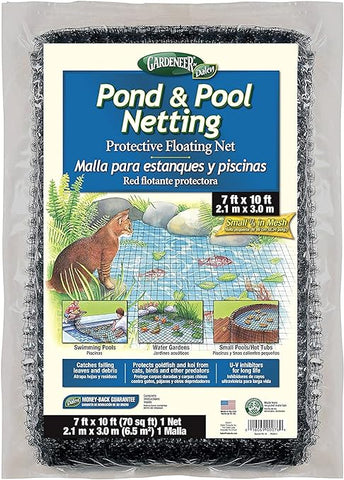 Dalen Pond & Pool Netting – Outdoor Water Garden Cover – Protective Mesh for Fish & Aquatic Life - 3/8" Mesh - (7′ x 10′)