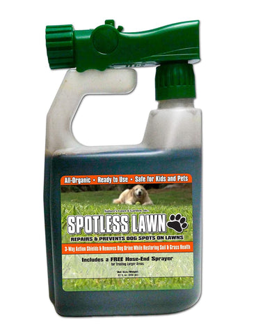 Nature's Lawn &amp; Garden – Spotless Lawn Dog Spot Aid – Beleben und schützen Sie Ihren Rasen vor Hundeurinverbrennungen – Beseitigen Sie verschüttete Flüssigkeiten und Streusalzschäden – Haustiersicher – 1 Qt mit Schlauchendsprüher 