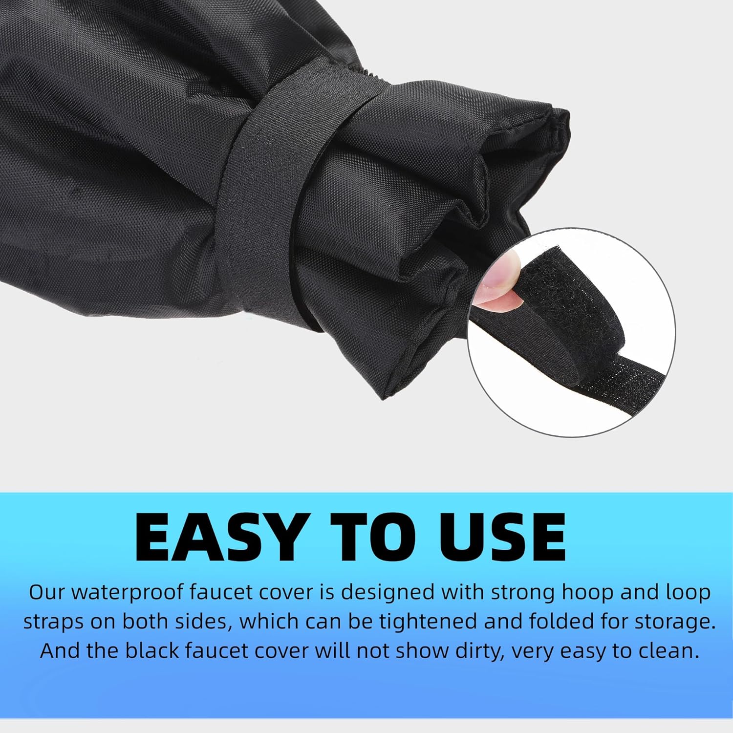 Outdoor Faucet Cover Socks 5.9" W x 7.7" H for Winter Freeze Protection, Outdoor Tap Cover, Faucet Covers for Outside, Reusable Outdoor Yard Spigot Cover, Antifreeze Water Insulated - 3 Piece